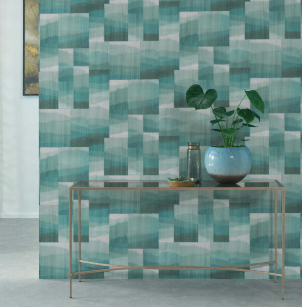 Kirigami Wallcovering - Teal from