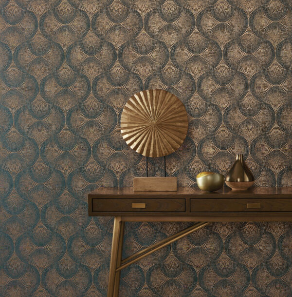 Uroko Wallcovering - Gilver / Charcoal by Uroko Wallcovering - Gilver / Charcoal from