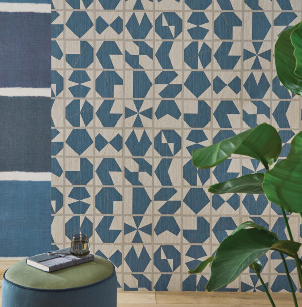 Kutani Vinyl Wallcovering - Ivory / Charcoal by Kutani Vinyl Wallcovering - Ivory / Charcoal from