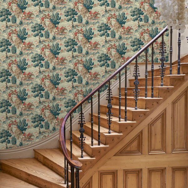 Tally Ho! Wallpaper - Aqua by Tally Ho! Wallpaper - Aqua from