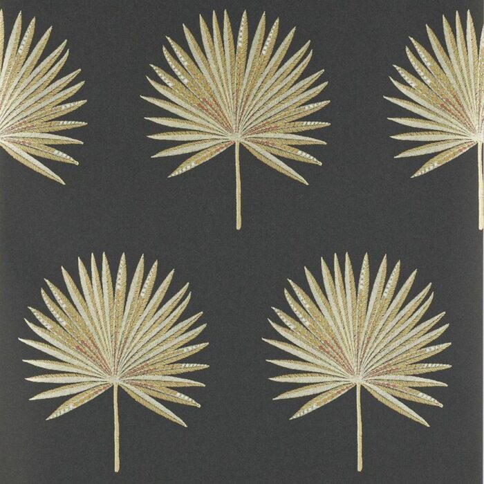 Fortunei Wallpaper - Black / Gold – Black Gold swatch