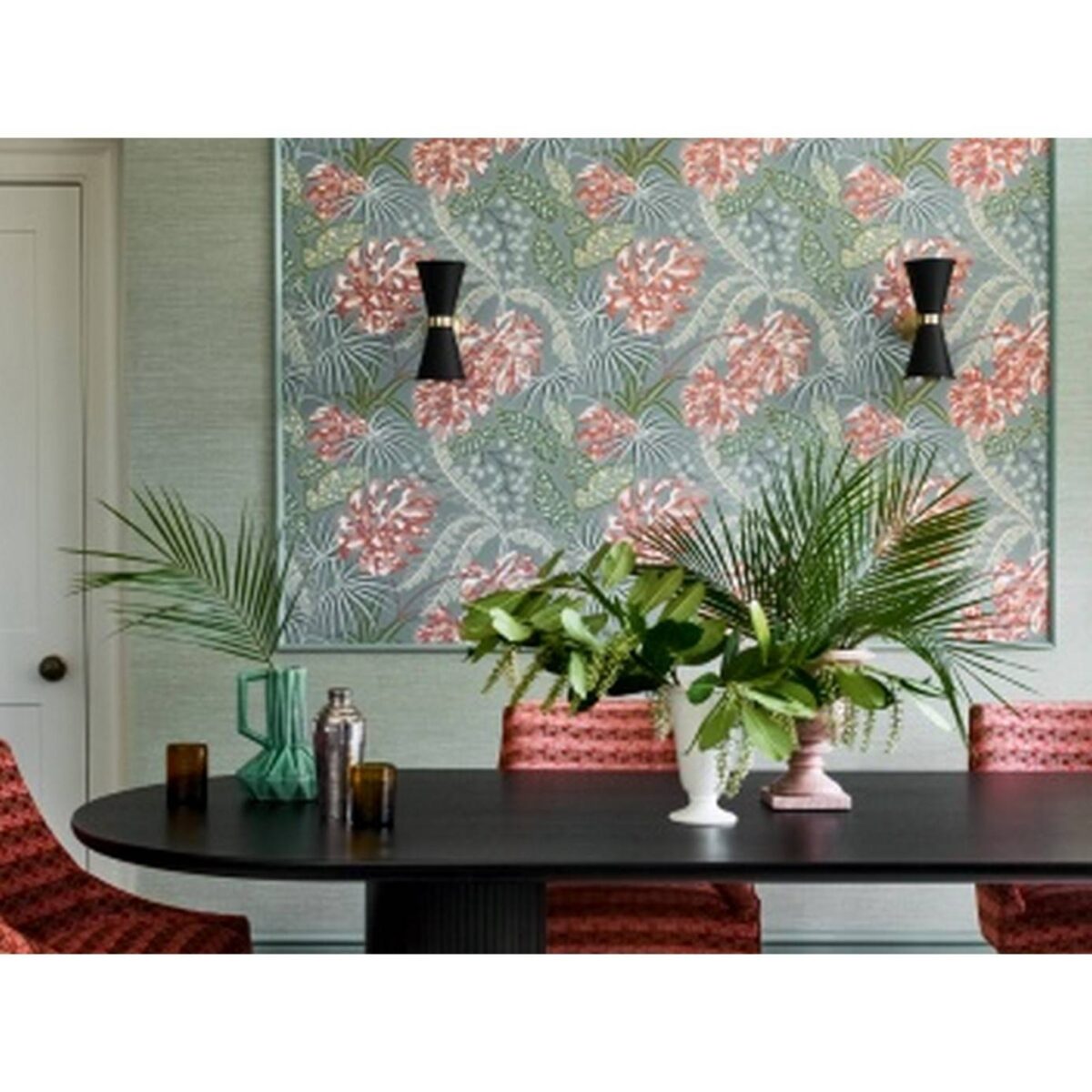Rousseau Wallpaper - Midnight / Teal by Rousseau Wallpaper - Midnight / Teal from