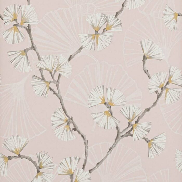 Snow Flower Wallpaper - Pink swatch