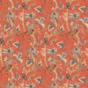 orange botanical wallpaper from linwood fabrics