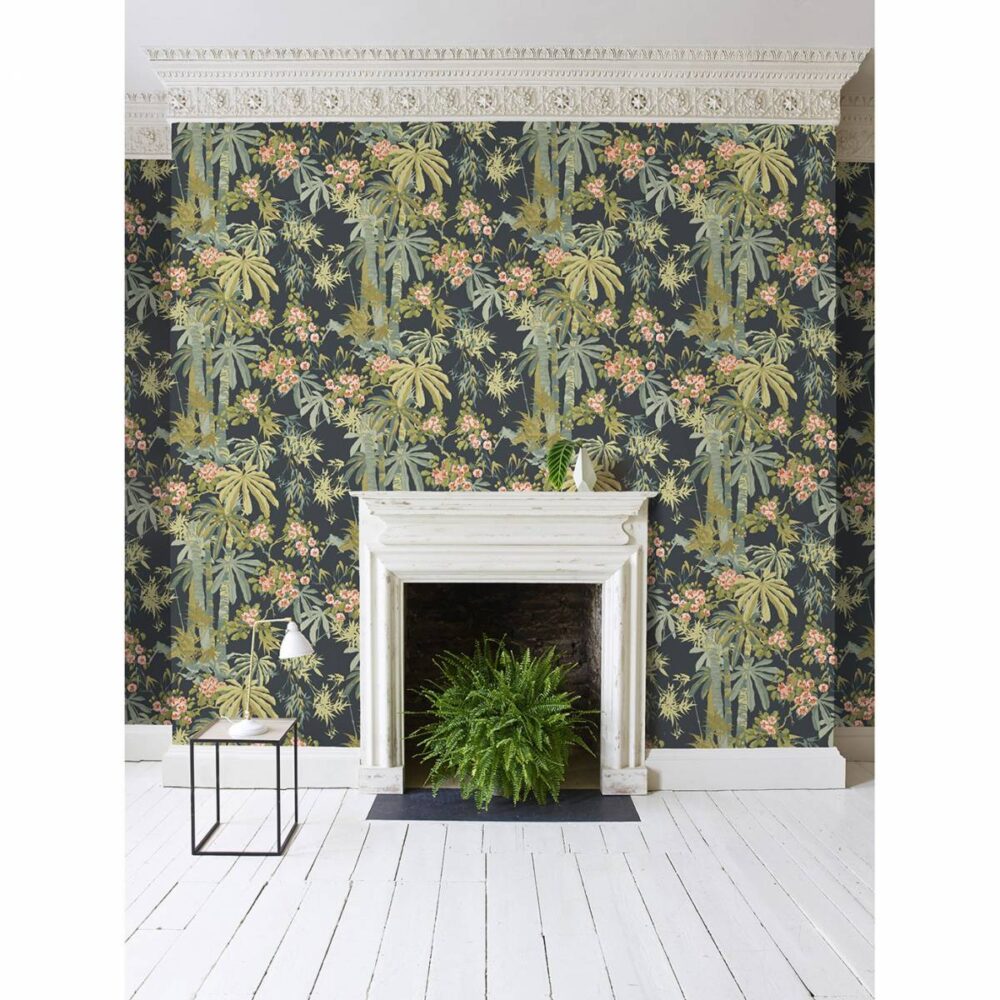 Bamboo Garden Wallpaper - Navy by Bamboo Garden Wallpaper - Navy from