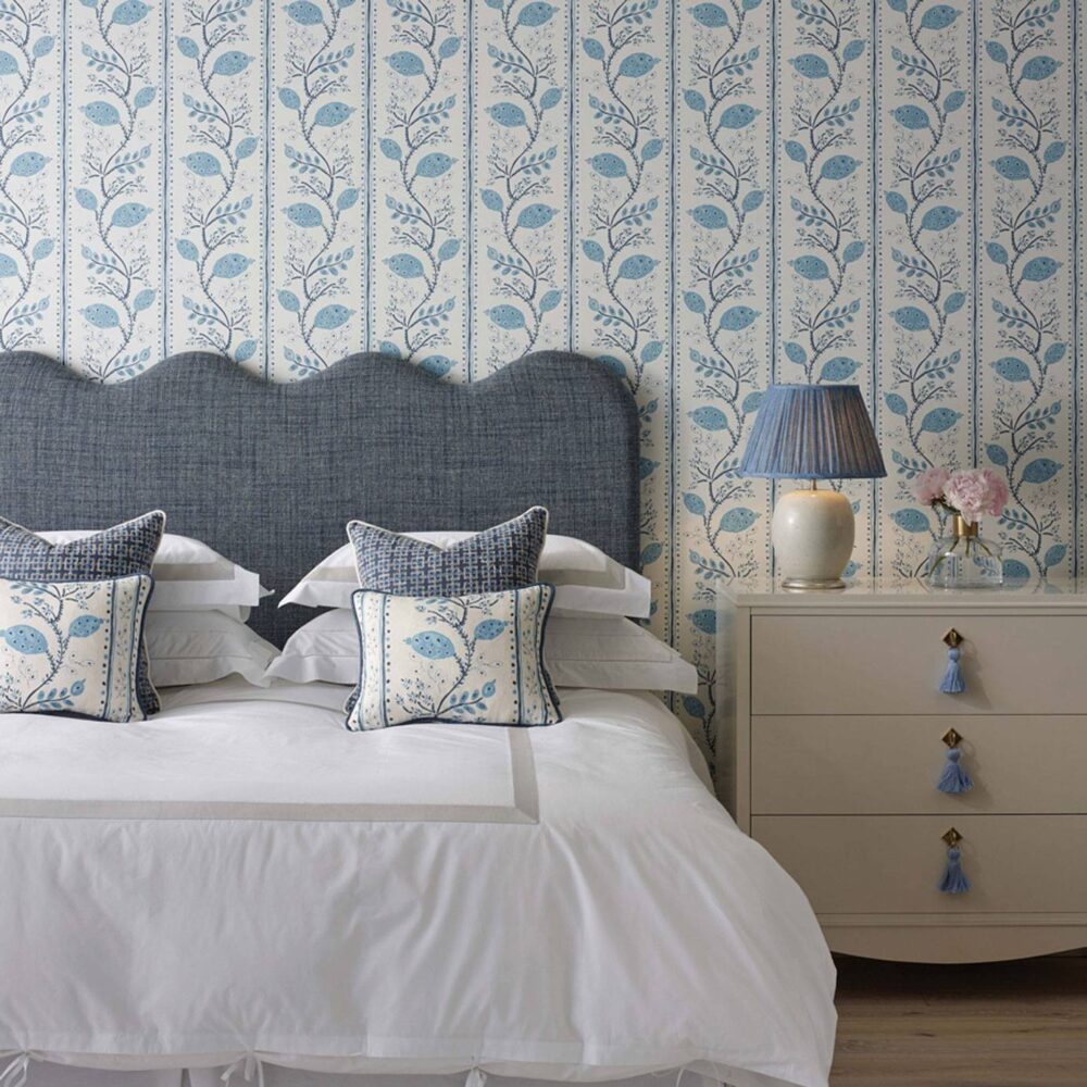 Pomegranate Trail Wallpaper - Indigo / Blue by Pomegranate Trail Wallpaper - Indigo / Blue from