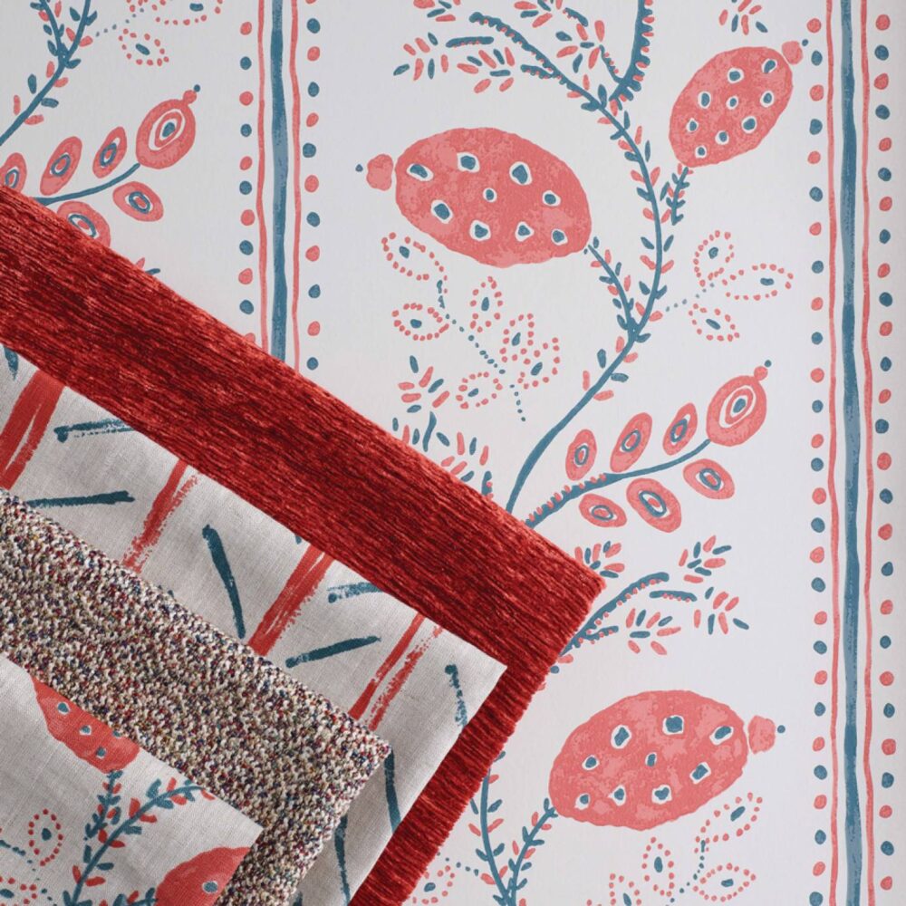 Pomegranate Trail Wallpaper - Indigo / Blue by Pomegranate Trail Wallpaper - Indigo / Blue from