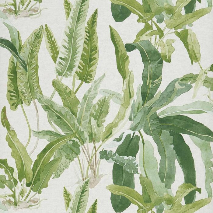 Benmore Wallpaper - Green  / Ivory – Gold / Ivory swatch