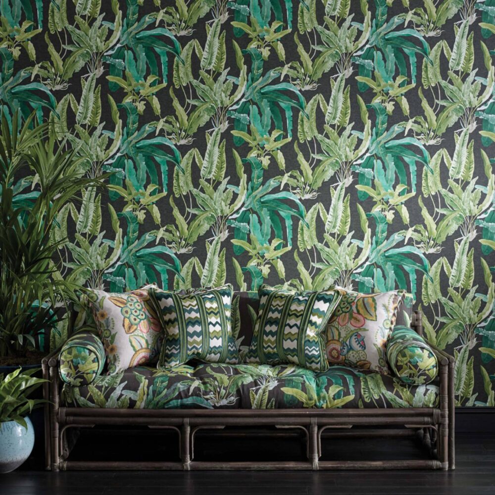 Benmore Wallpaper - Green / Aqua by Benmore Wallpaper - Green / Aqua from