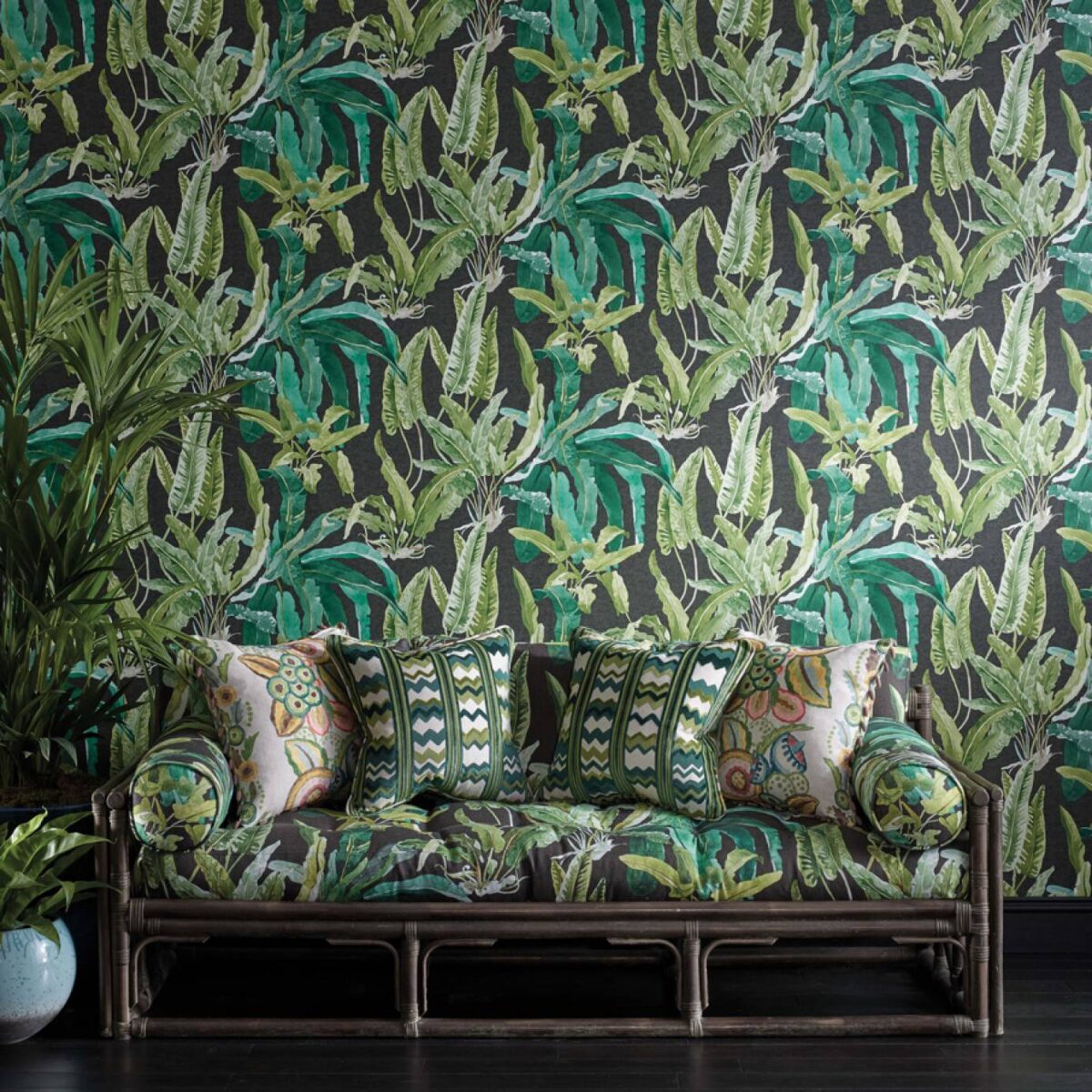 Benmore Wallpaper - Green / Aqua by Benmore Wallpaper - Green / Aqua from
