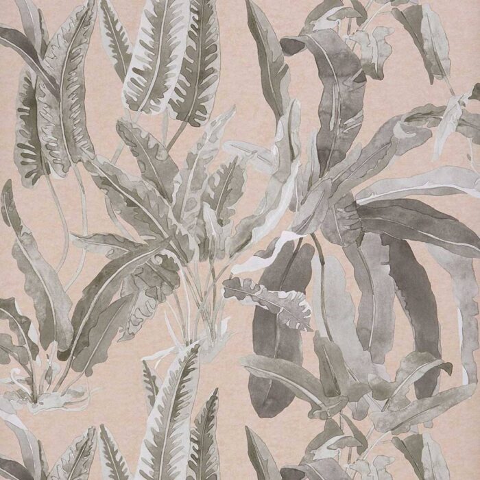 Benmore Wallpaper - Blush / Grey swatch