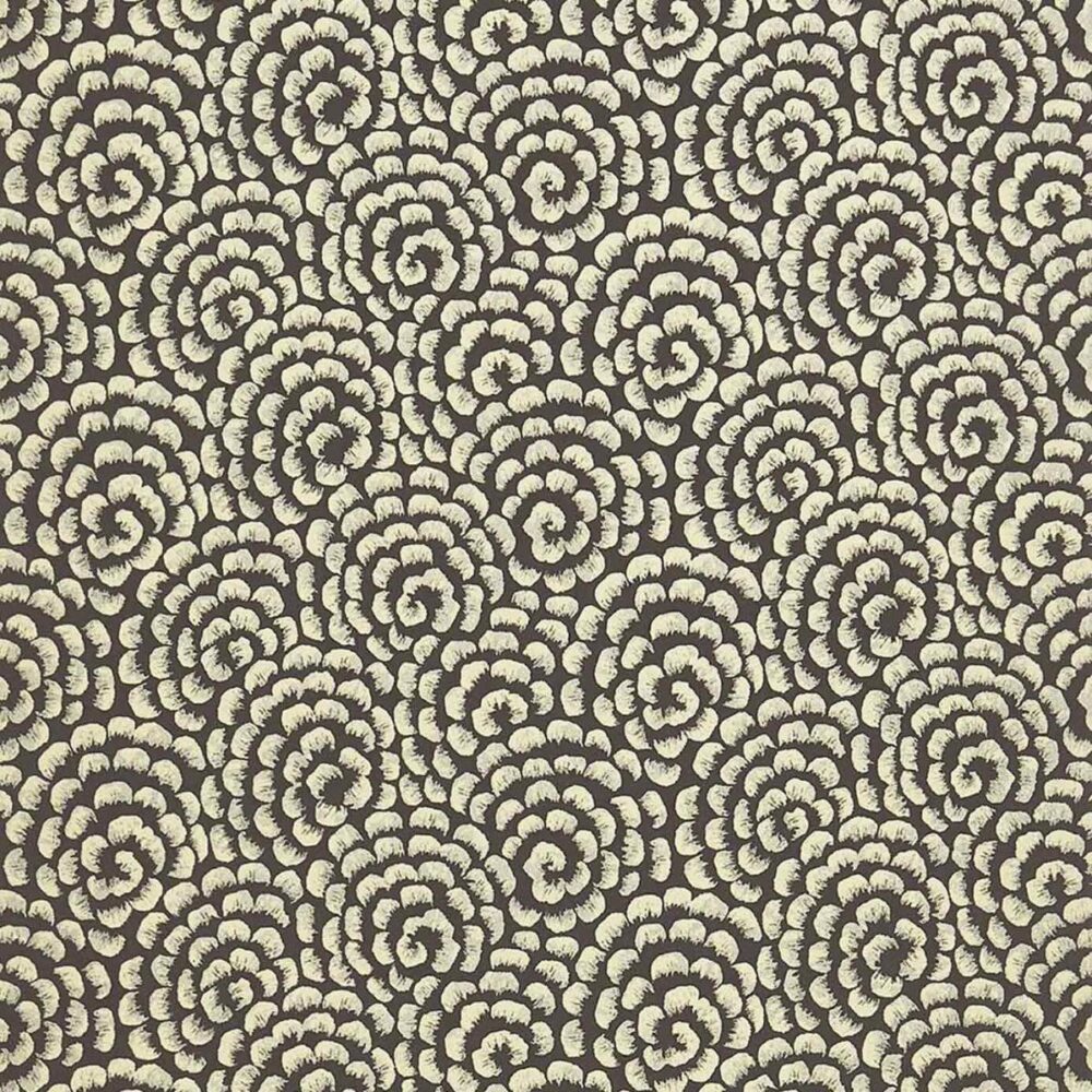Kingsley Wallpaper - Ebony / Gold by black-grey misc wallpaper from nina campbell