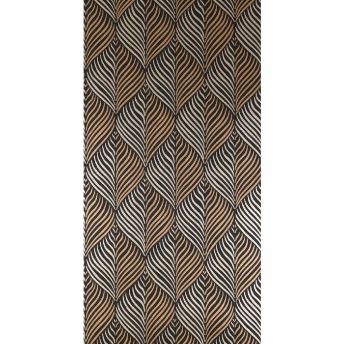Bonnelles Wallpaper - Black / Gilver / Gold swatch