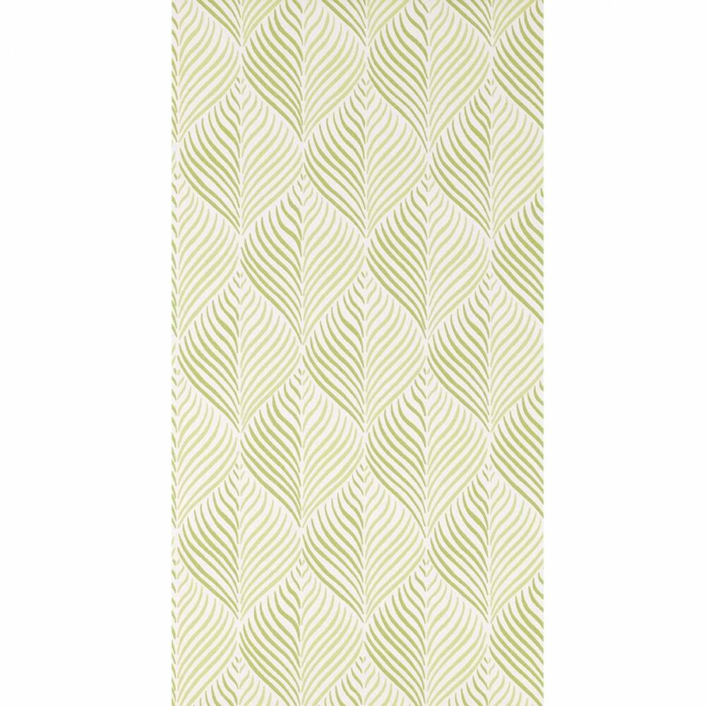 Bonnelles Wallpaper - Green / Ivory by green botanical wallpaper from nina campbell