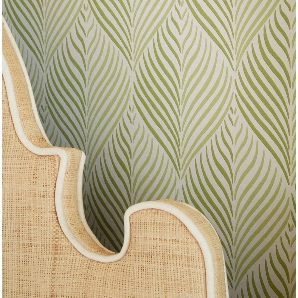 Bonnelles Wallpaper - Green / Ivory by Bonnelles Wallpaper - Green / Ivory from