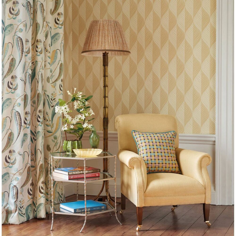 Bonnelles Wallpaper - Green / Ivory by Bonnelles Wallpaper - Green / Ivory from