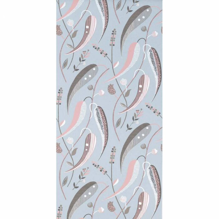 Colbert Wallpaper - French Grey / Pink swatch