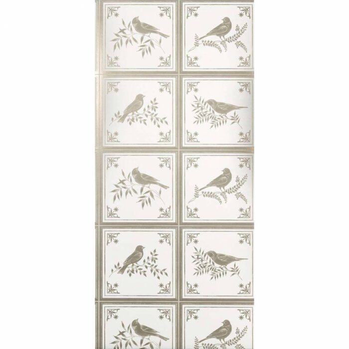 Fortoiseau Wallpaper - Ivory / Silver swatch