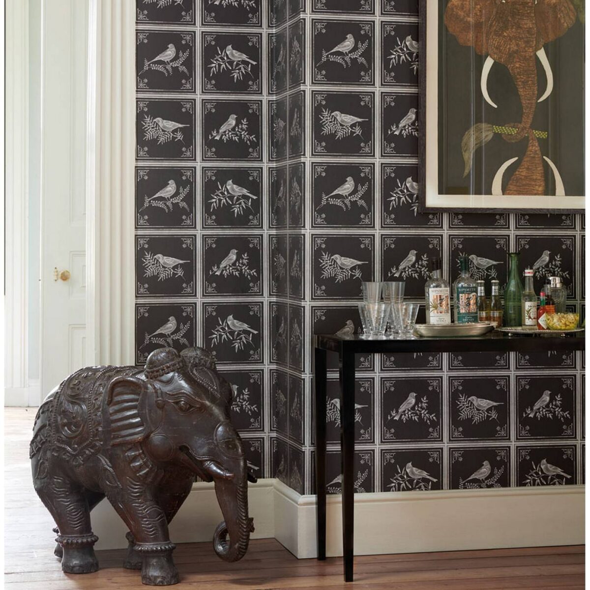 Garance Wallpaper - Black from