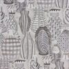 black-grey botanical wallpaper from nina campbell