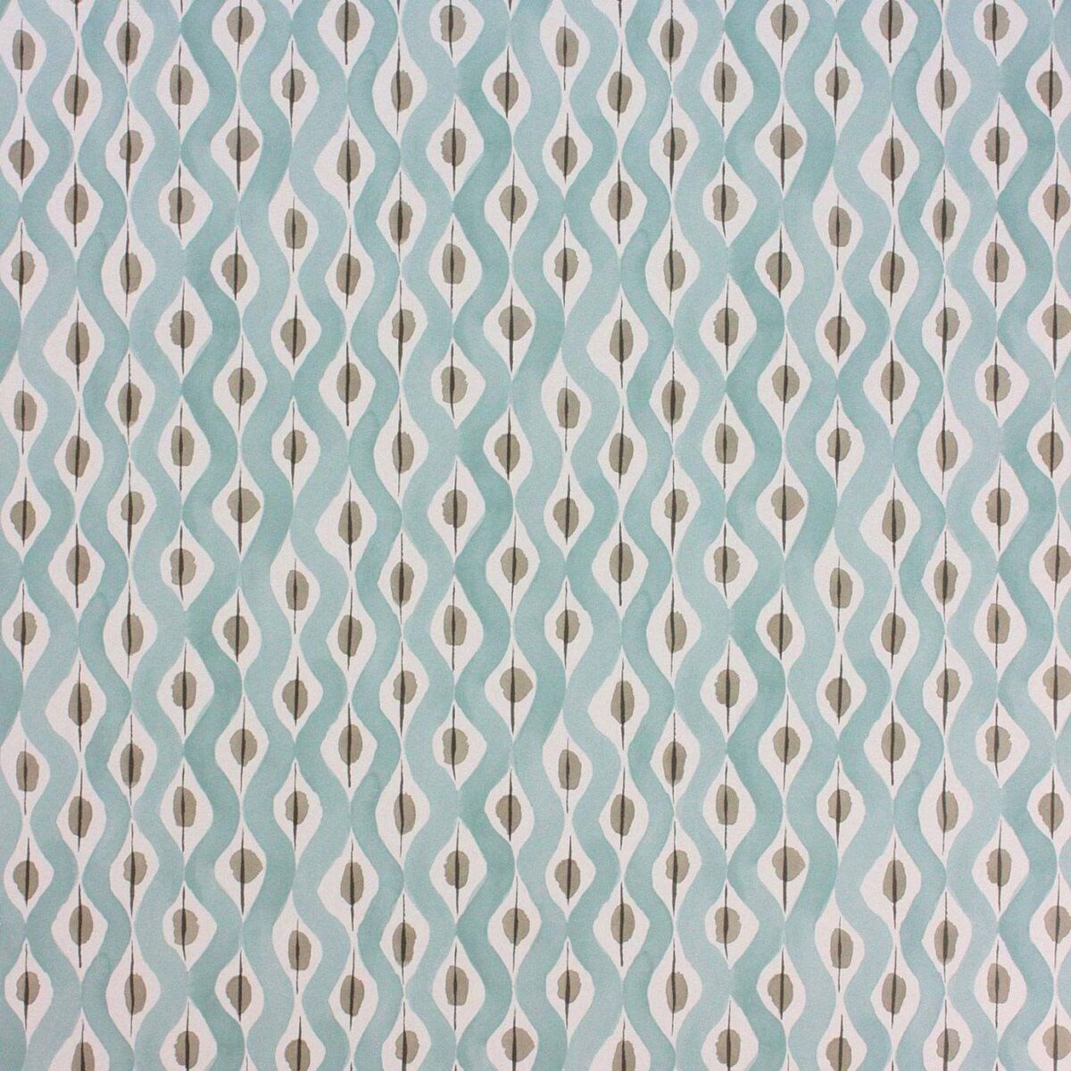 Beau Rivage Wallpaper - Duck Egg / Taupe by blue striped wallpaper from nina campbell