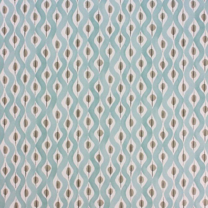 Beau Rivage Wallpaper - Duck Egg / Taupe swatch