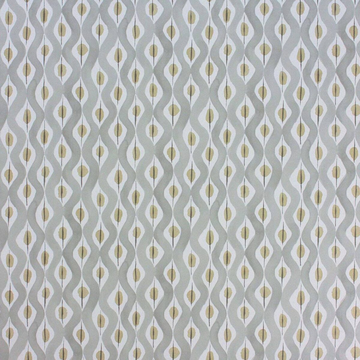 Beau Rivage Wallpaper - Dove / Gold by black-grey striped wallpaper from nina campbell