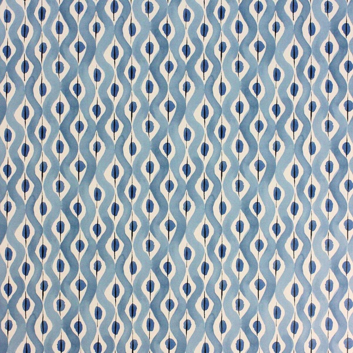 Beau Rivage Wallpaper - Blue / Indigo by blue striped wallpaper from nina campbell