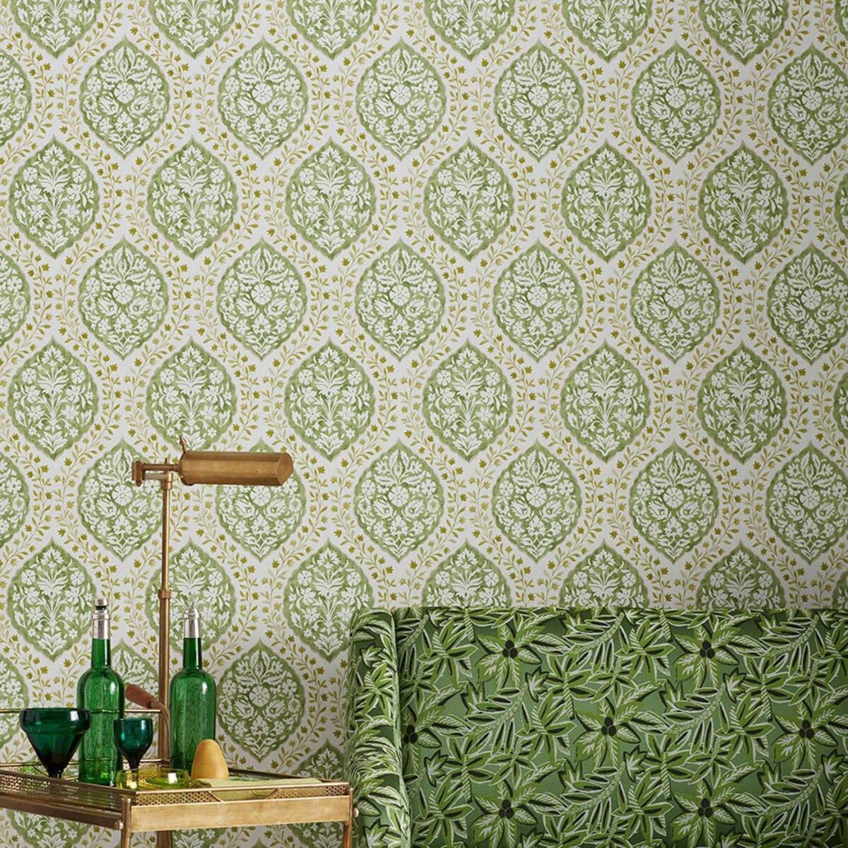Marguerite Wallpaper - Green / Ivory by Marguerite Wallpaper - Green / Ivory from