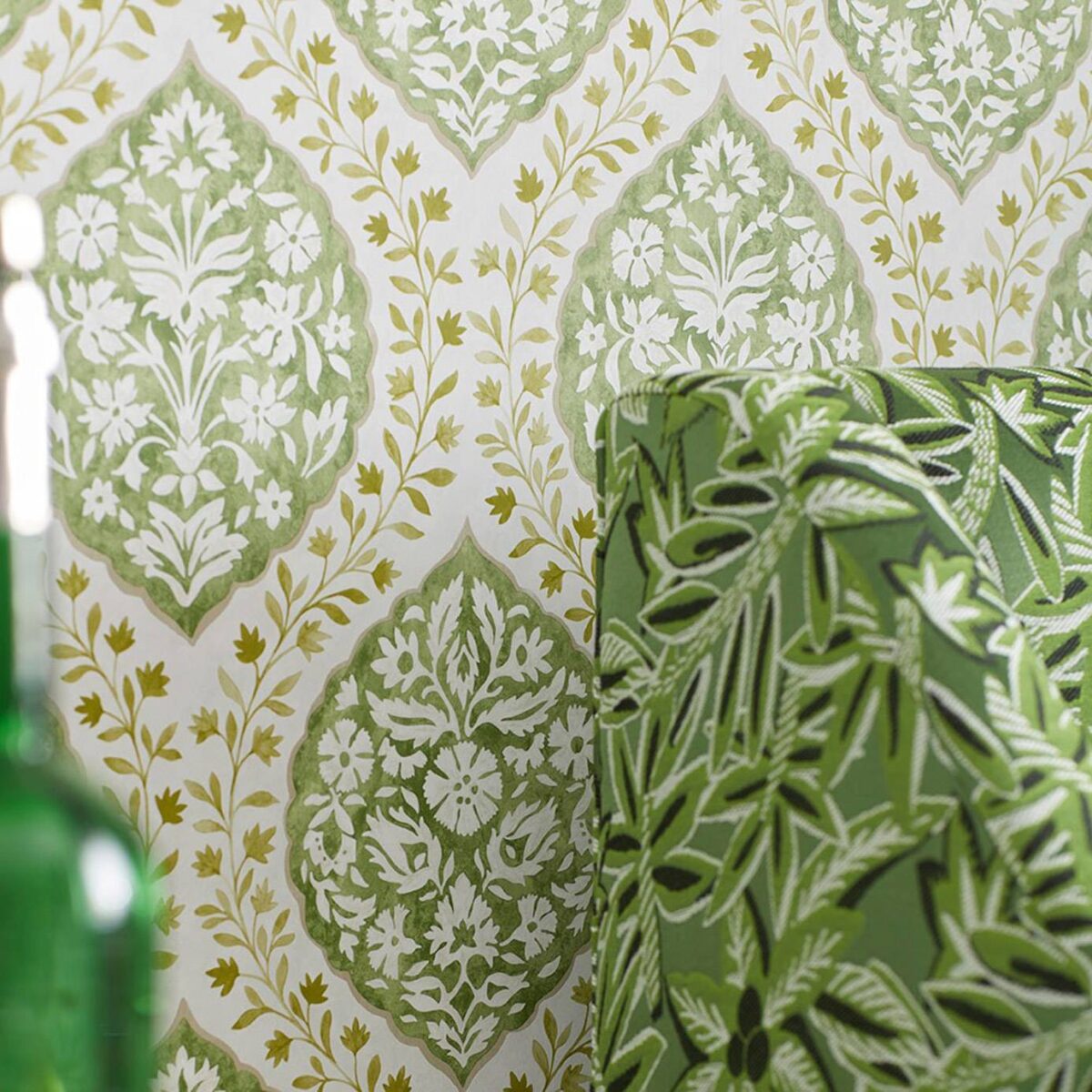 Marguerite Wallpaper - Green / Ivory by Marguerite Wallpaper - Green / Ivory from