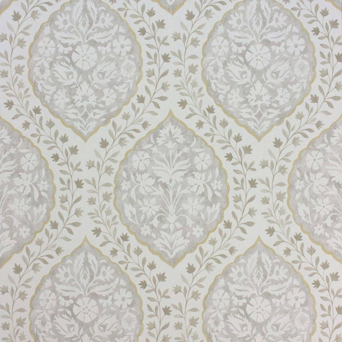 black-grey botanical wallpaper from nina campbell