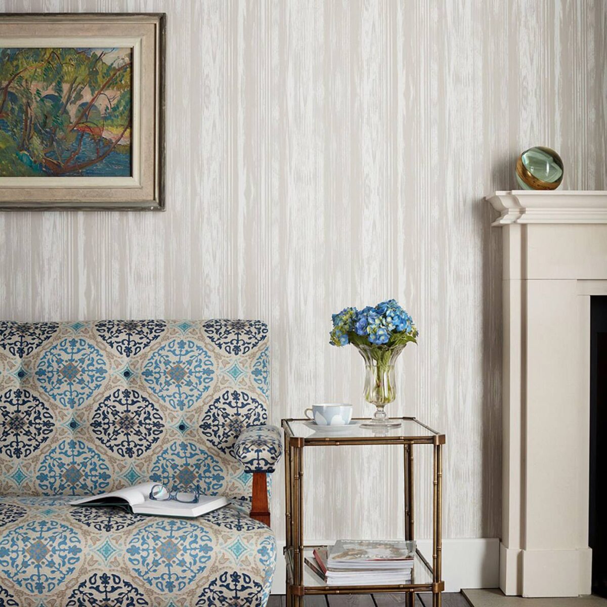 Pampelonne Wallpaper - Ivory / White by Pampelonne Wallpaper - Ivory / White from