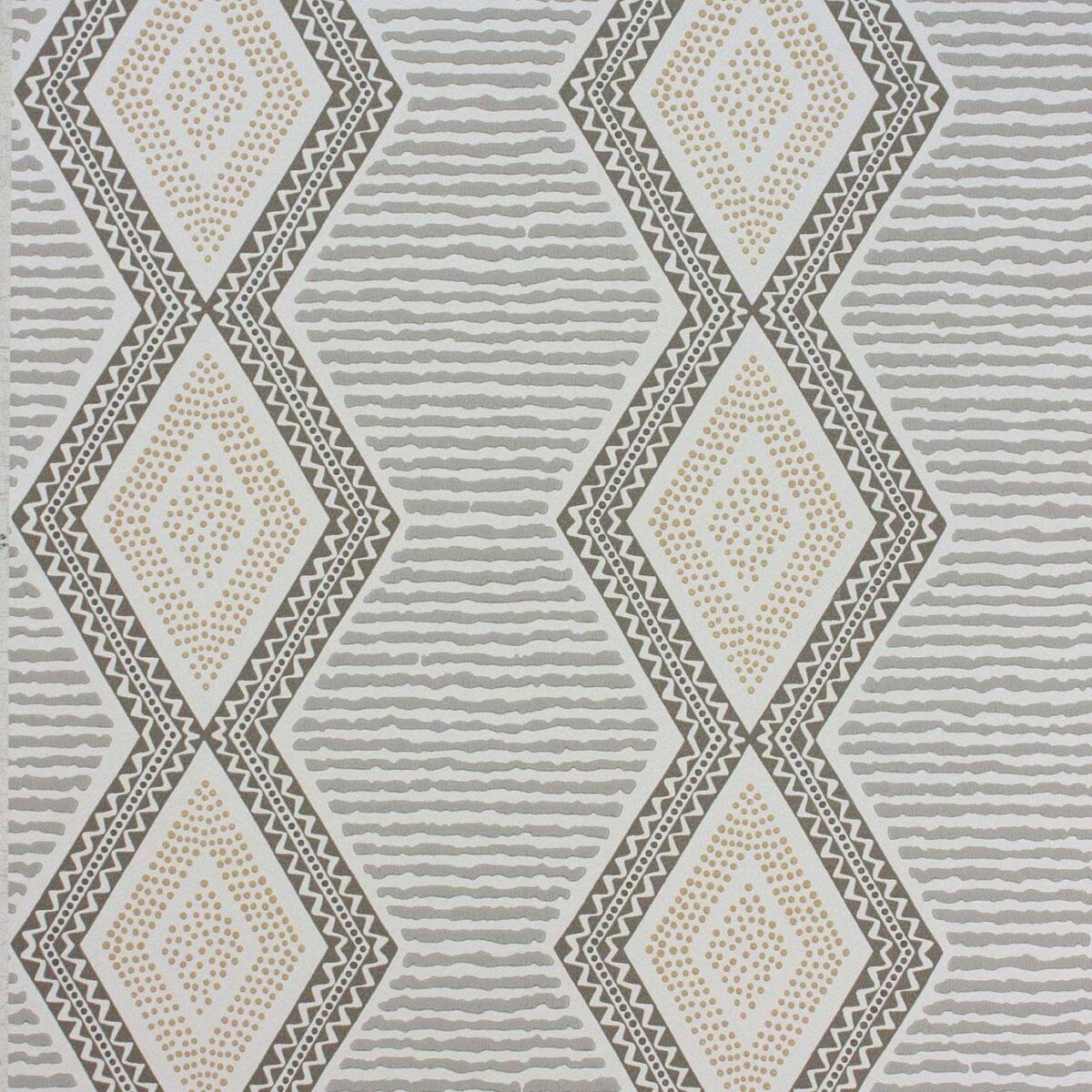 Belle Ile Wallpaper - Grey / Gold by black-grey geometric wallpaper from nina campbell