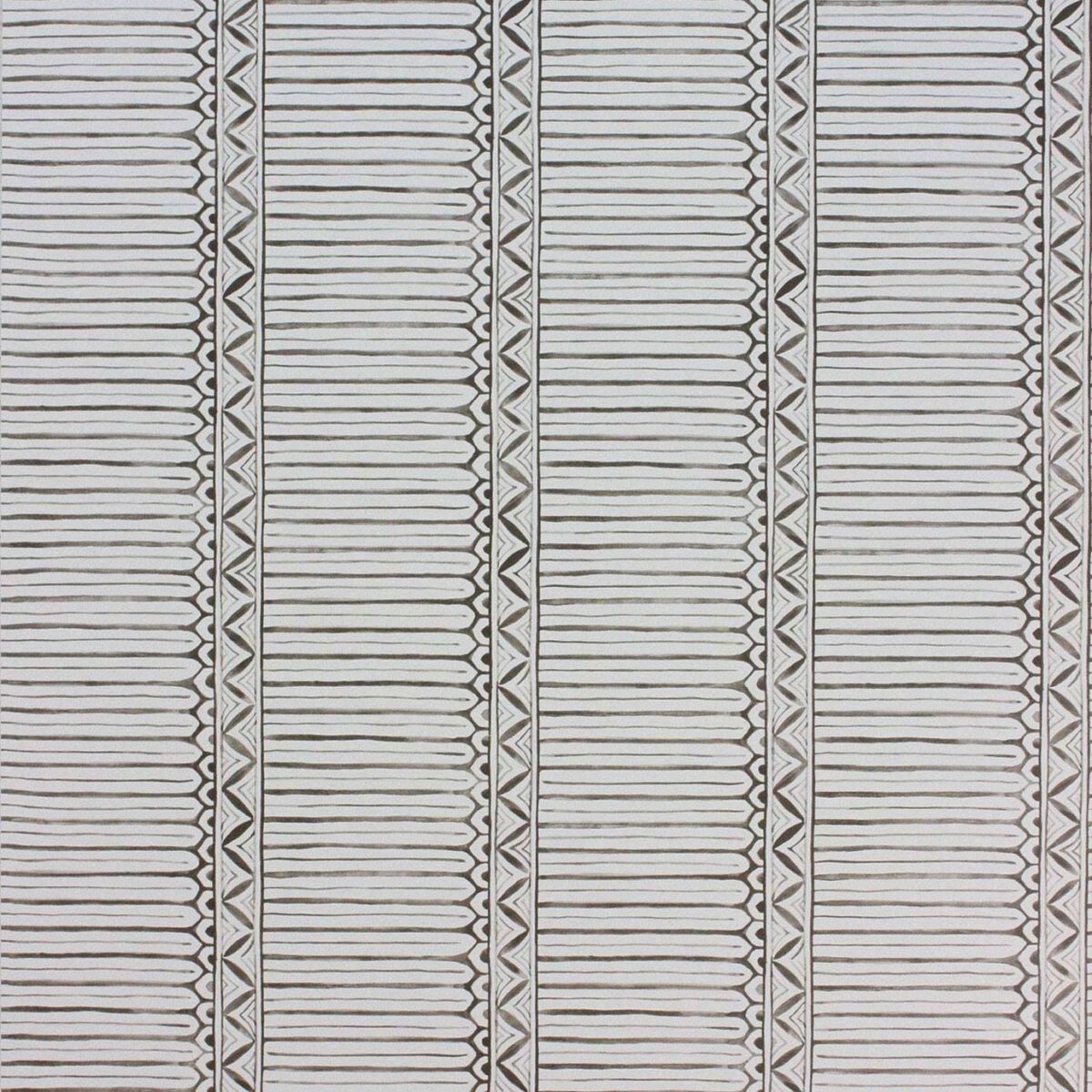 Domiers Wallpaper - Charcoal / Ivory by black-grey striped wallpaper from nina campbell