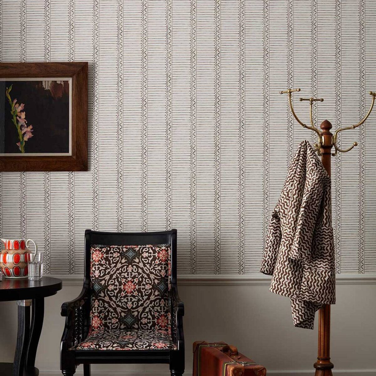 Domiers Wallpaper - Charcoal / Ivory by Domiers Wallpaper - Charcoal / Ivory from
