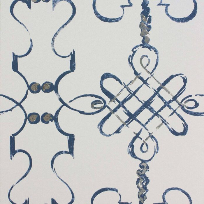 Portavo Wallpaper - Indigo / Ivory swatch
