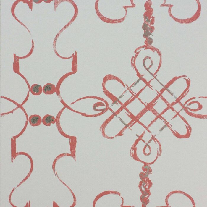 Portavo Wallpaper - Coral / Ivory swatch