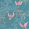 pink and teal wallpaper