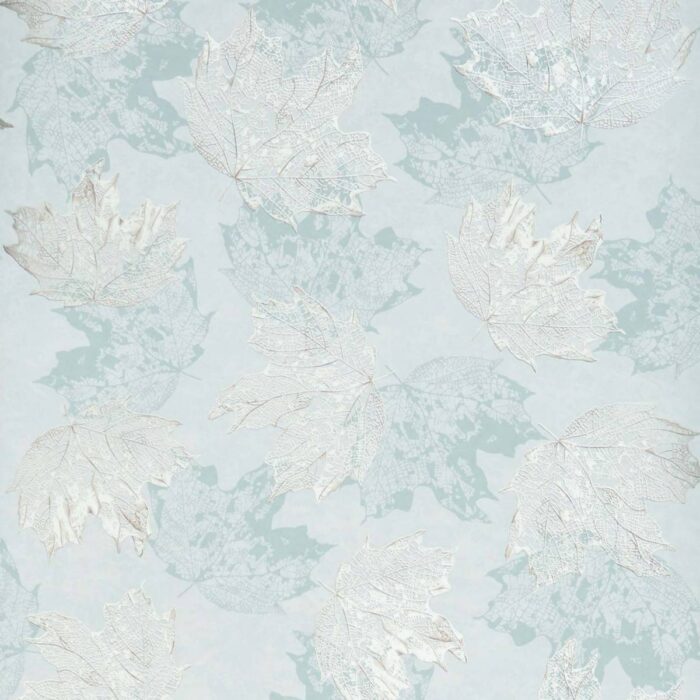 Sycamore Wallpaper - Aqua / Gilver swatch