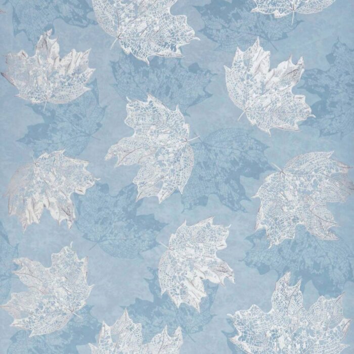 Sycamore Wallpaper - Blue / Gilver swatch