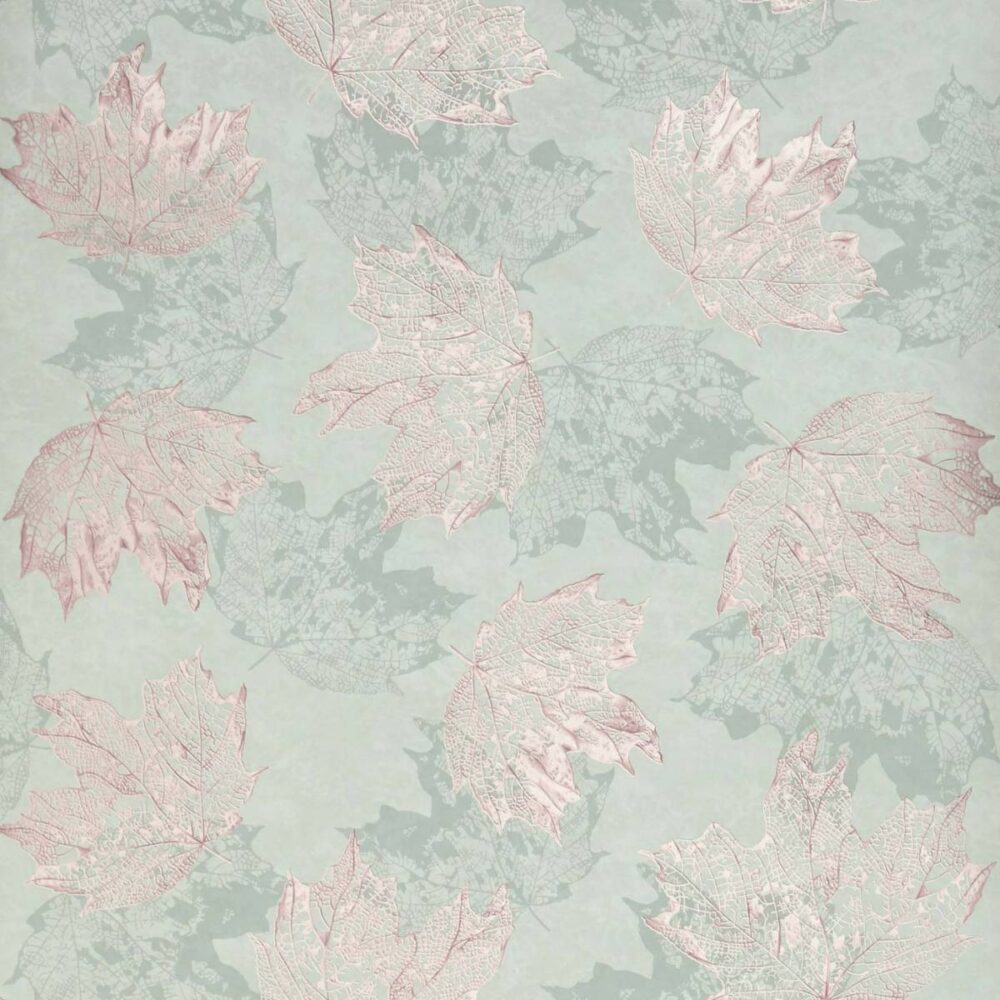 Sycamore Wallpaper - Sage / Rose Gold by green botanical wallpaper from osborne & little