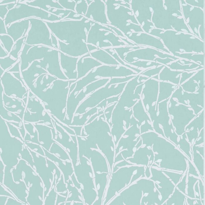 Twiggy Wallpaper - Eau de Nil / White / Silver swatch