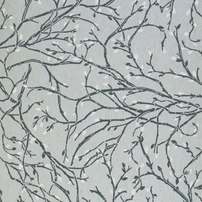 Twiggy Wallpaper - Pewter / Black / White swatch