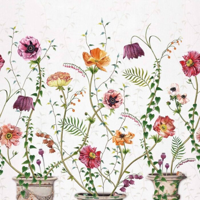Lamorran Wallpaper - Ivory fabric swatch W7683-01
