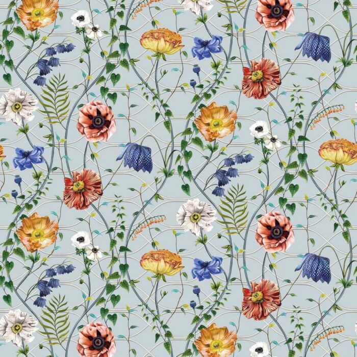 Lamorran Trail Wallpaper - Sky fabric swatch W7684-02