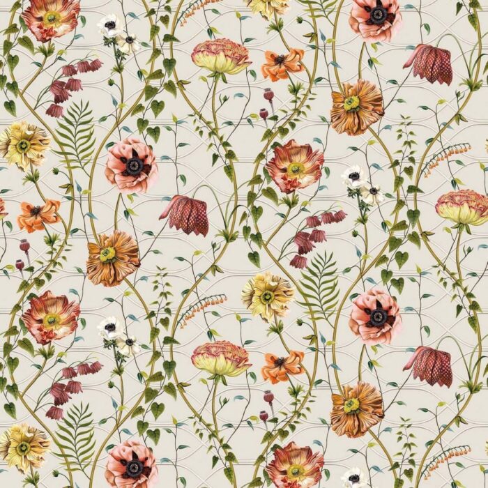 Lamorran Trail Wallpaper - Amber fabric swatch W7684-03