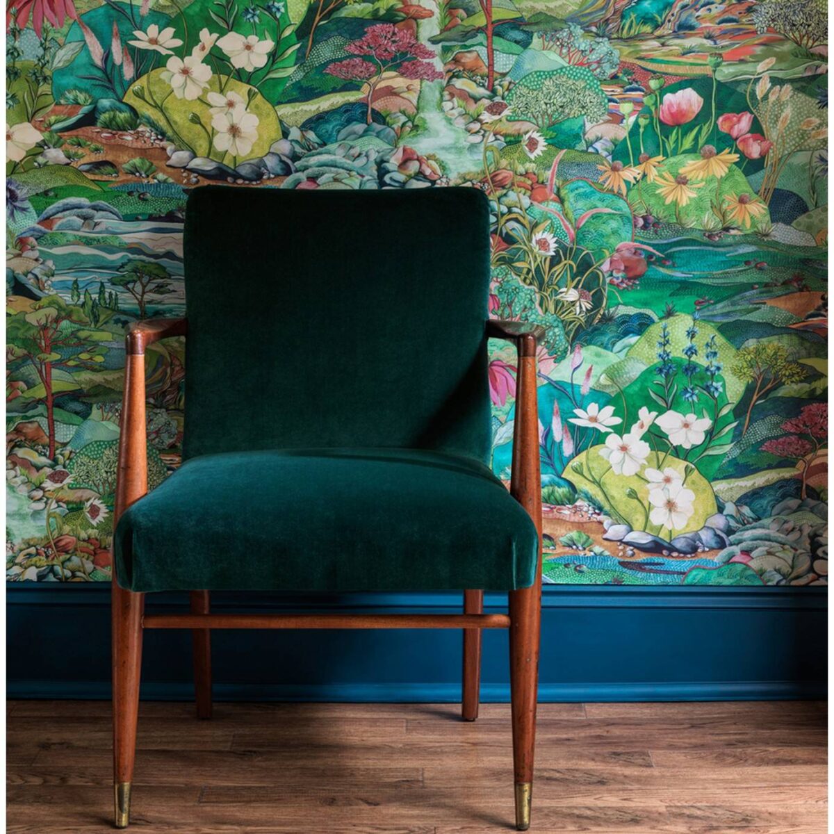 Trebah Wallpaper - Emerald by Trebah Wallpaper - Emerald from