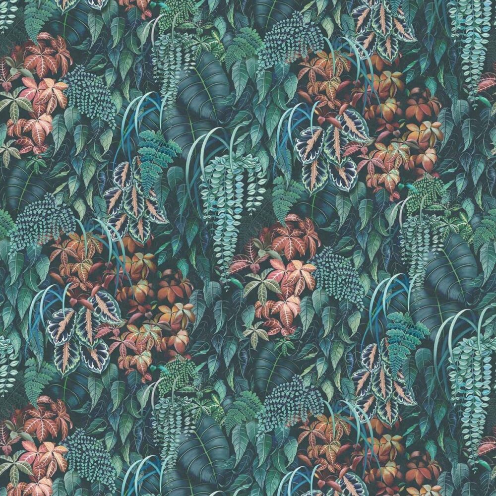 Green Wall Wallpaper - Peacock by green botanical wallpaper from osborne & little