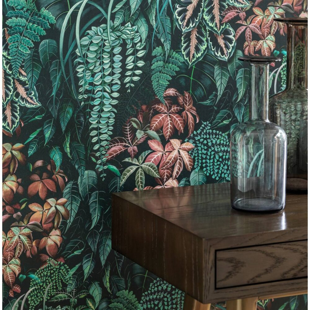 Green Wall Wallpaper - Peacock by Green Wall Wallpaper - Peacock from