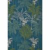 blue botanical wallpaper from prestigious textiles